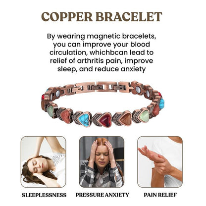 Movenurt® Magnetic Copper Bracelet – Pure Solid Copper with 3500 Gauss Powerful Magnets